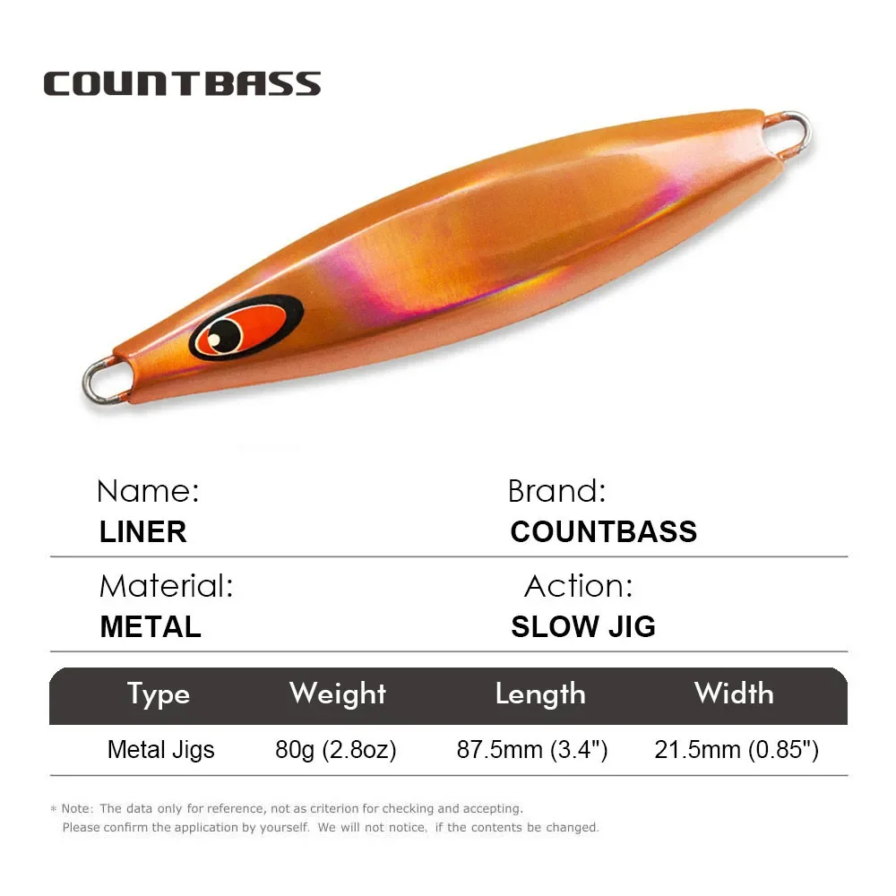 COUNTBASS-Señuelos de Pesca de Metal, cebos de Pesca para agua salada, 80g - imagen 2