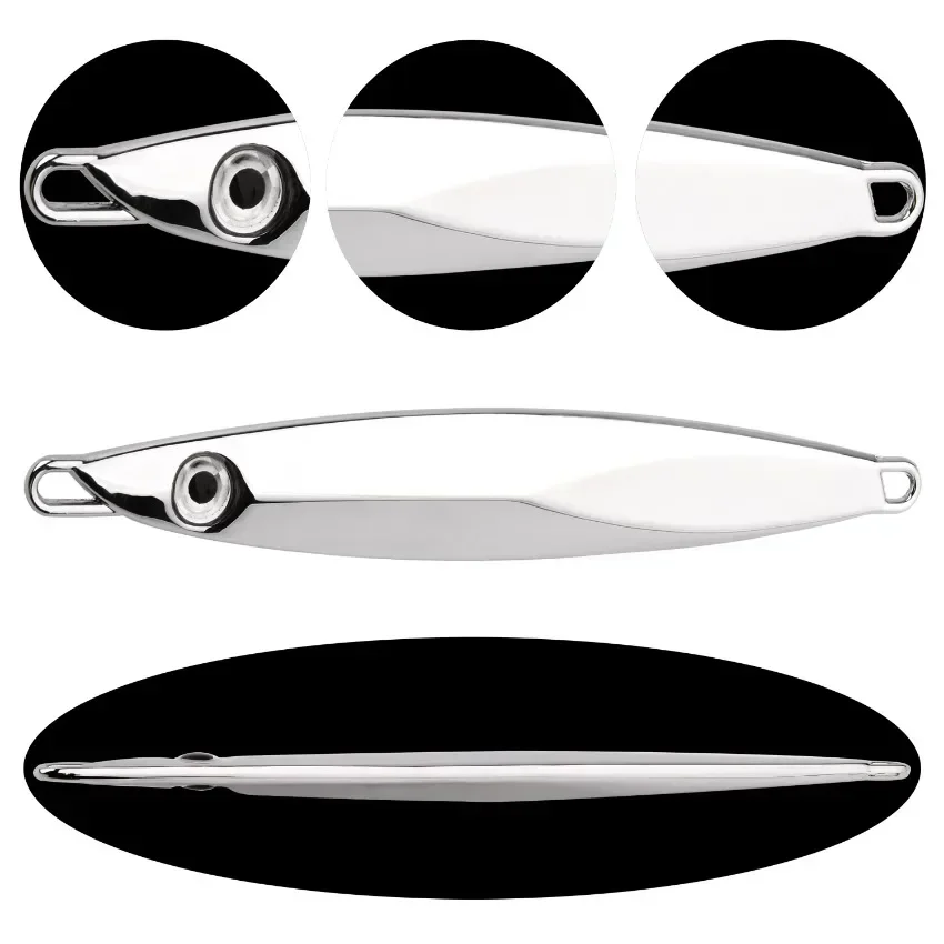 Señuelos de Pesca Jigbait, 1 unidad, 10g, 15g, 20g, 30g, 40g, 60g, chapado en plata, señuelos fundidos en la orilla, cebo de Metal, señuelo de Pesca Artificial - imagen 4
