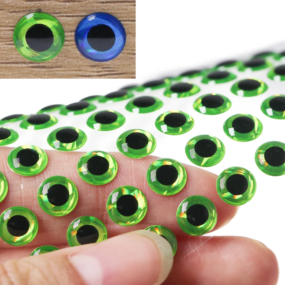 Elllv 2mm ~ 18mm 100 Uds. Ojos de pez epoxi holográficos 3D DIY Material de fabricación de señuelos de pesca para Jig señuelo Crankbaits Popper Streamer - imagen 5