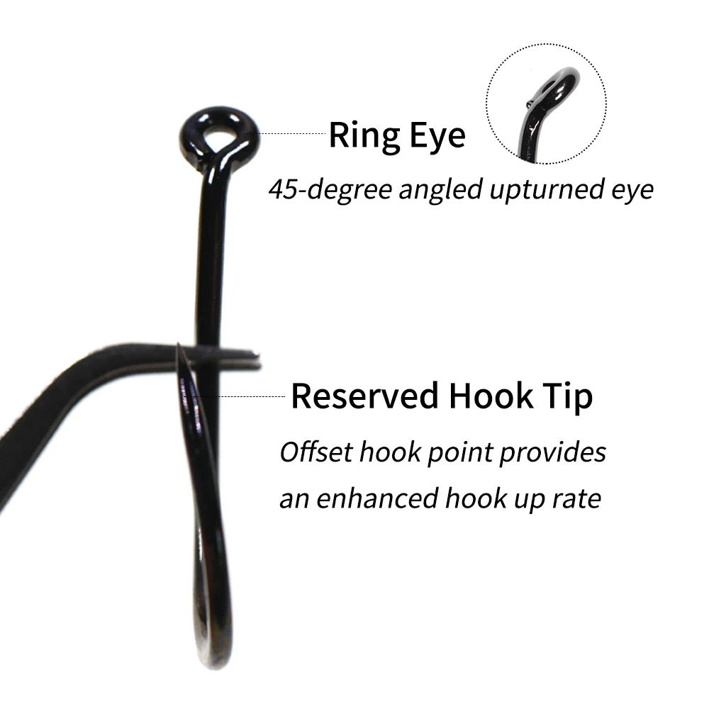 Lionriver 10 unids/bolsa 3/0 -8/0 pico de pulpo anzuelo compensado de acero rico en carbono pesca de agua salada Livebait/gancho de aparejo de presión - imagen 5