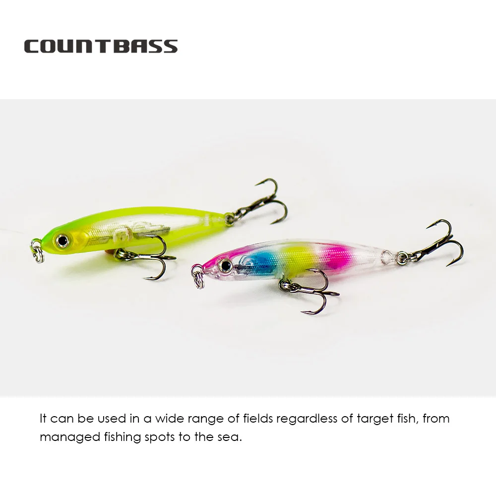 COUNTBASS-señuelos de pesca de pescador, Wobblers de lápiz que se hunden, 48mm, 3,1g, cebos duros para Lucio - imagen 4
