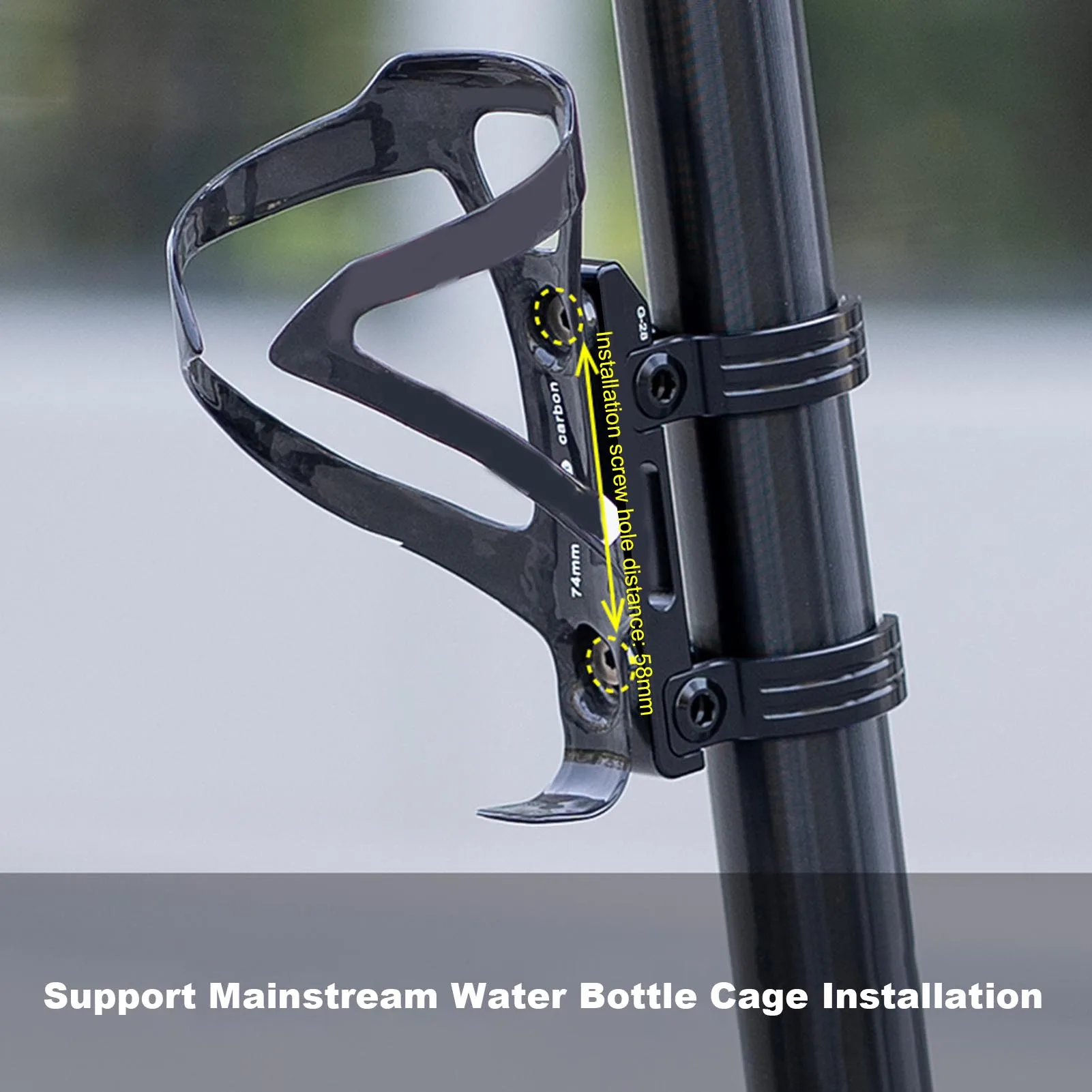 Adaptador para portabotellas de bicicleta, adaptador para portabotellas de agua, estable, ligero para bicicletas plegables, fácil instalación - imagen 5