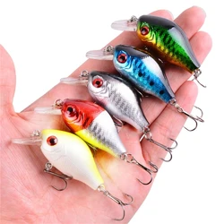 Señuelo de Pesca Crankbait, pececillo duro Wobbler, manivela gruesa, aparejos de Pesca Isca, cebo Artificial, 1 ud.