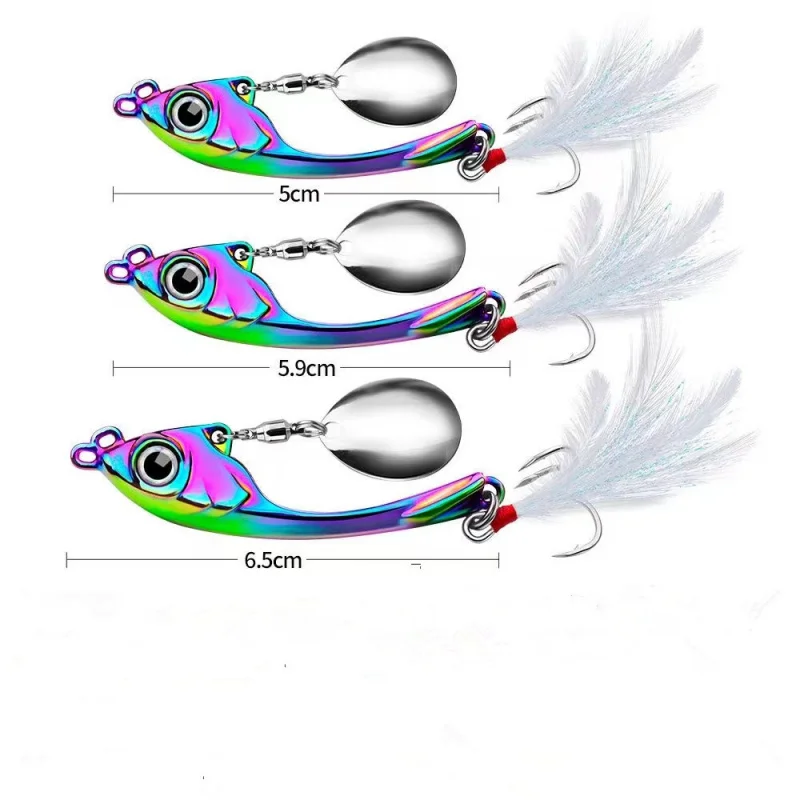 Testar-señuelo VIB de Metal, 7g, cuchara vibratoria de fundición larga para pesca en agua dulce y salada, pez mandarín con perca de lubina - imagen 2