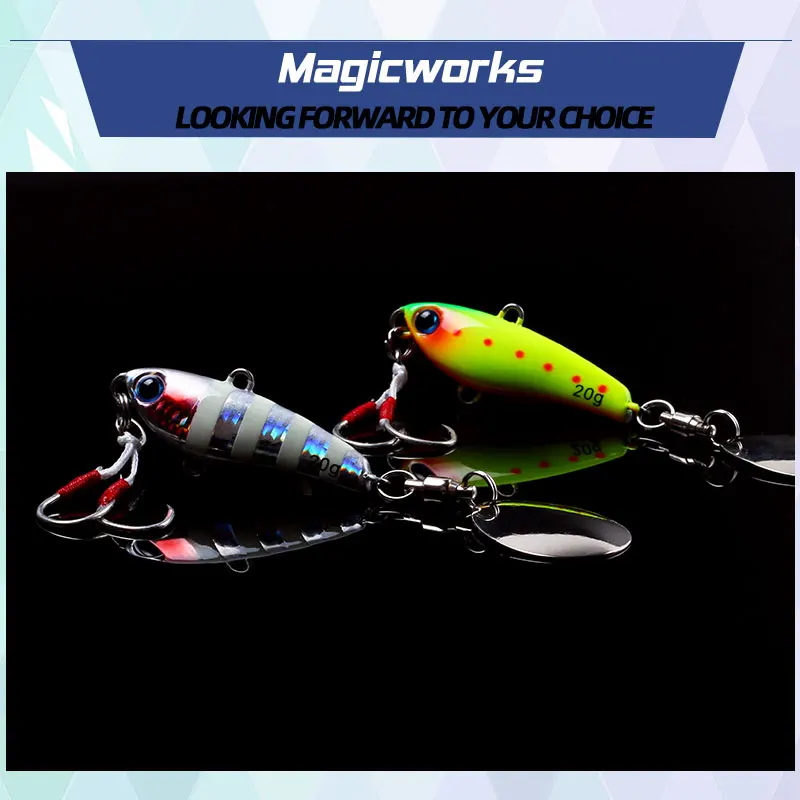 Magic Works-Señuelos de Pesca giratorios de Metal, cebo Artificial giratorio de 20G, 30G, 40G para pesca en mar, Jigging japonés de agua salada - imagen 5