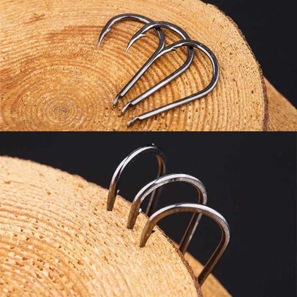 MNFT-Juego de anzuelos de pesca, caja de anzuelos de pesca con púas de acero al carbono, tamaño 3-12 #, 200 piezas - imagen 4