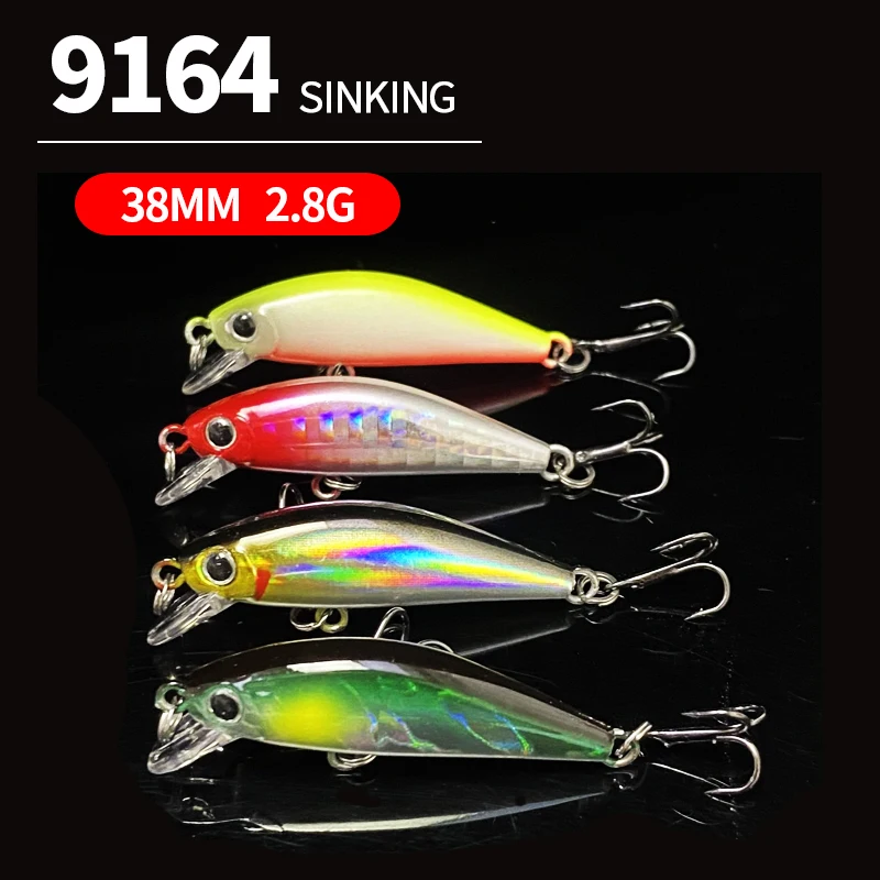 38mm 2,8g Mini señuelo pececillo que se hunde cebos artificiales para trucha de agua dulce lubina Pesca Wobblers Jerkbait Swimbait suministros de Pesca - imagen 3