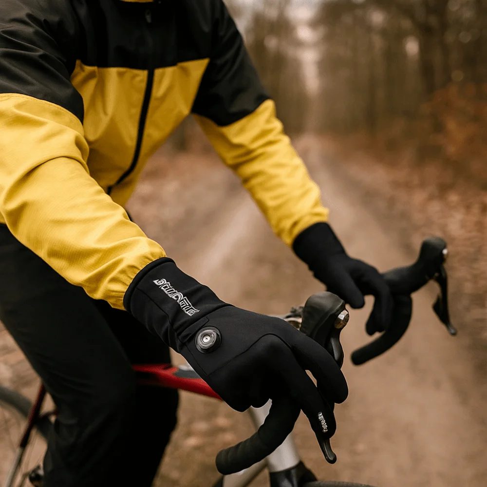 Un par de guantes cálidos de invierno resistentes al frío, resistentes al viento, impermeables, térmicos, con dedos completos, pantalla táctil, engrosados extendidos