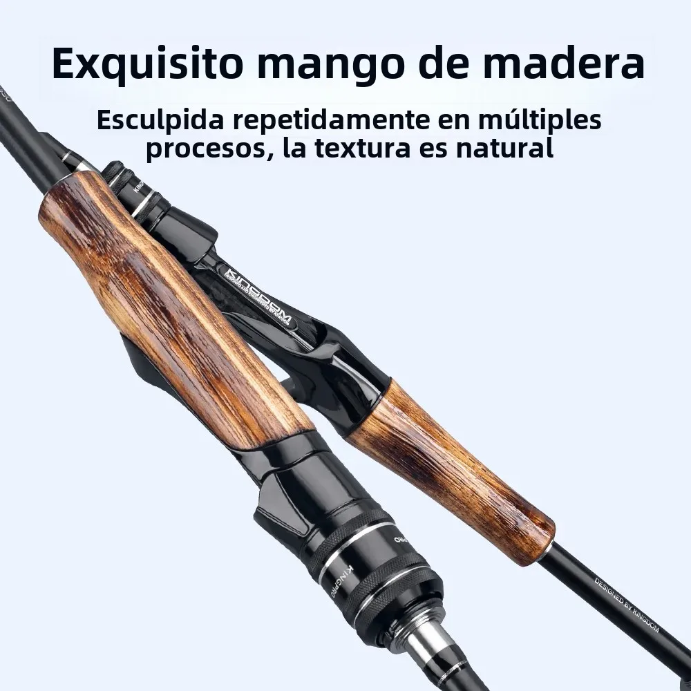 Kingdom-cañas de pescar Kingpro2 Series, 1,8 m, 1,98 m, 2,1 m, M ML L, potencia MF, acción giratoria, fundición, caña de pescar de carbono, 2 secciones - imagen 5