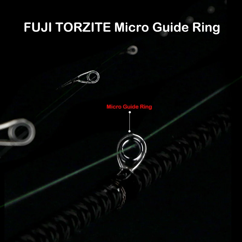 PURELURE SILIX-T-varilla de 1 pieza, anillos de torzita Fuji, Zander de acción Extra rápida, caña de Lucio, mango de corcho, tela Toray T1100G y M40X - imagen 5