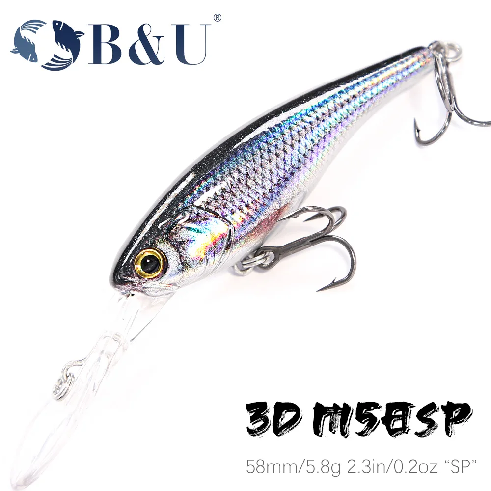 Señuelo magnético B&U Wobbler Minnow – Largo alcance