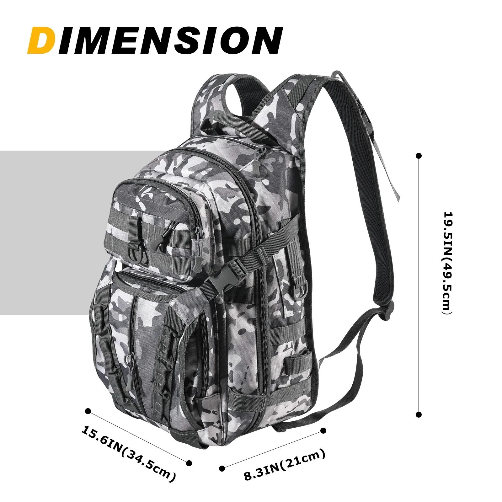 Goture Bolso pesca hombro – Mochila táctica reflectante alta capacidad - imagen 5