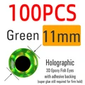 11mm green 100pcs