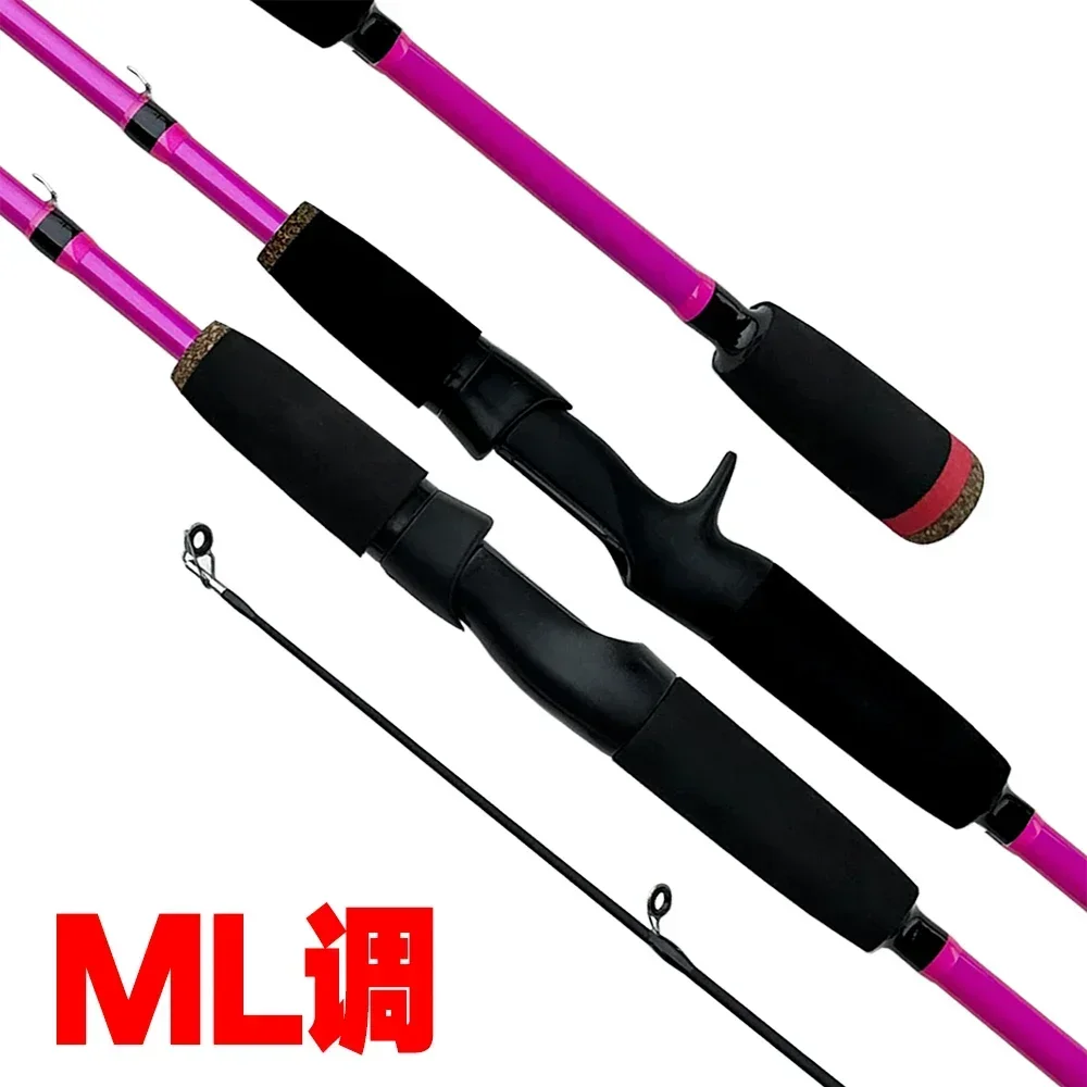 Caña de pescar ultraligera de fibra de carbono para carpas, señuelo de trucha, caña de fundición giratoria, 1,8/1,65 m, 2 secciones, lanzamiento a distancia - imagen 3