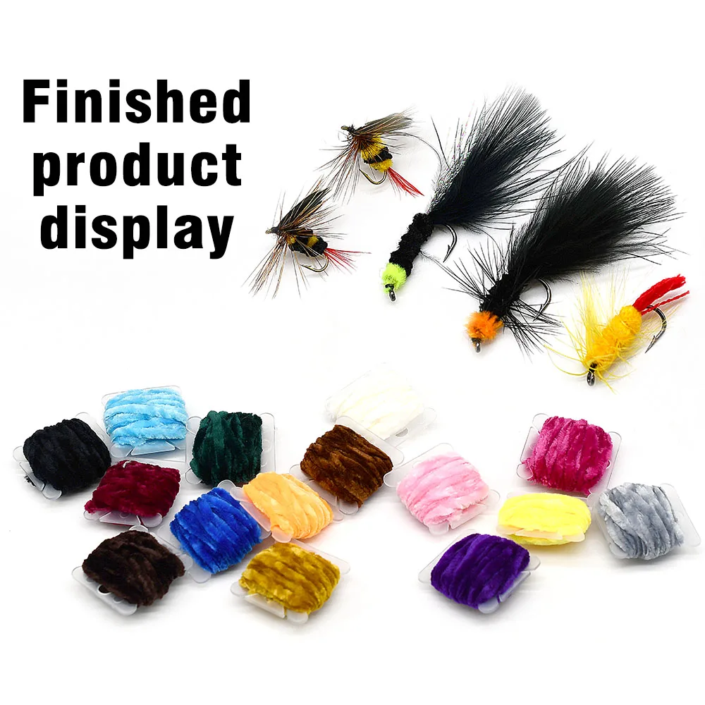 Hilo de chenilla de rayón para atar moscas, Material de goma para pata de Ninfa, gusanos, camisero, 4 metros - imagen 5