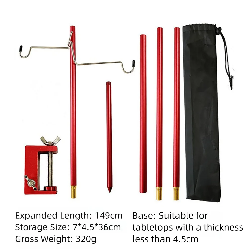 Soporte linterna camping aluminio plegable para pesca nocturna - imagen 4