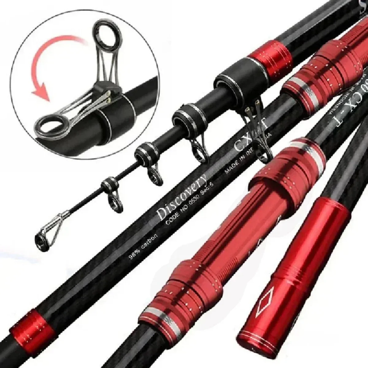 Caña telescópica de carbono baitcasting GTOFYU para lance a distancia - imagen 4