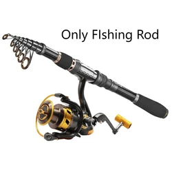 Caña de pescar caña de pescar telescópica súper dura 1,8 M 2,1 M 2,4 M 2,7 M 3,0 M 3,3 M caña de pescar de fibra de carbono