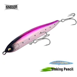 Kingdom Stickbait-señuelo de pesca, 140mm, 54g, lápiz que se hunde, señuelo de agua salada, cebo Artificial de curricán de fundición larga, Wobblers de lubina