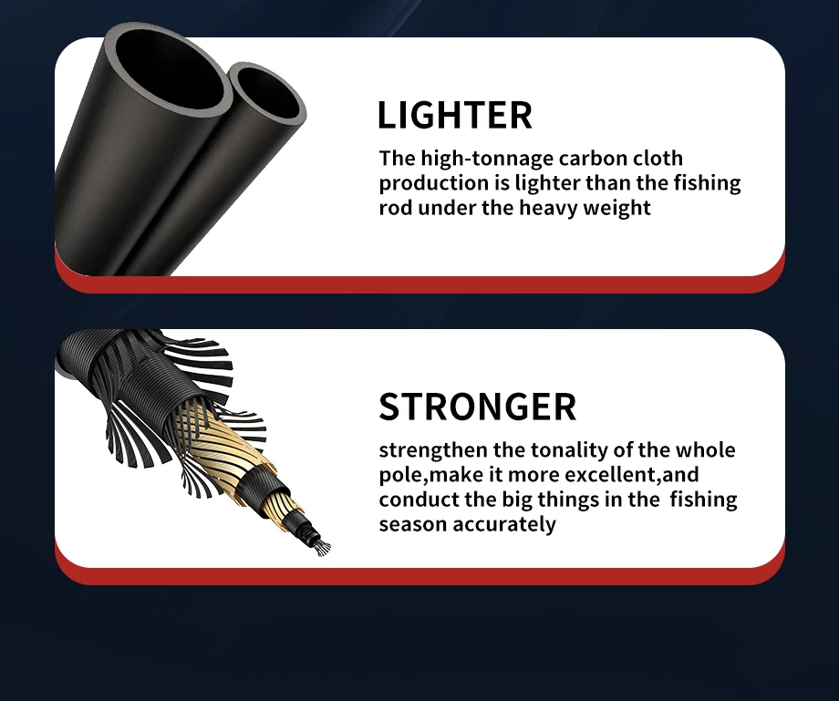 Experimentar cañas de pesca livianas pero fuertes para un rendimiento mejorado