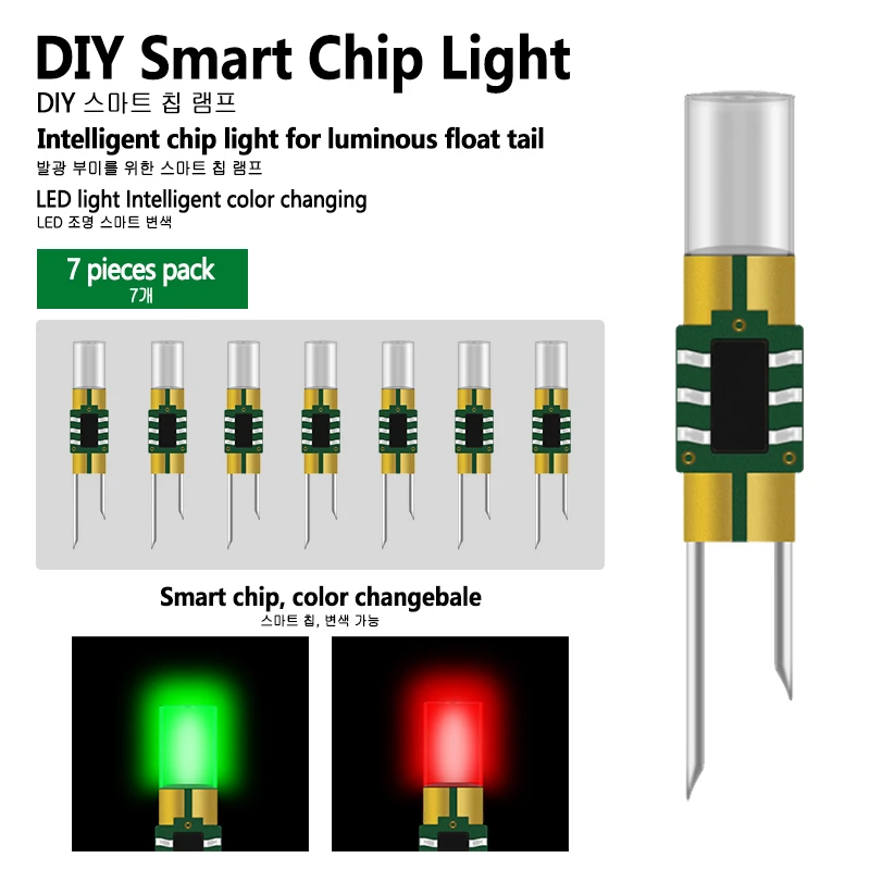 Chip boya luminoso LED electrónico intercambiable para pesca