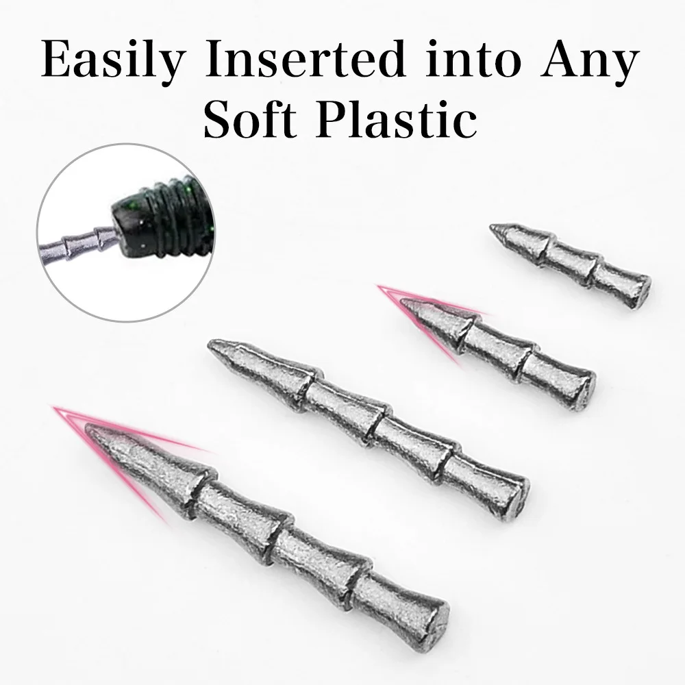 10 Uds. Peso de inserción de pesca 0,5g 1g 2g 2,5g plomo pesca cebo suave accesorios de pesca de lubina aparejos locos herramienta de aparejo Neko - imagen 4