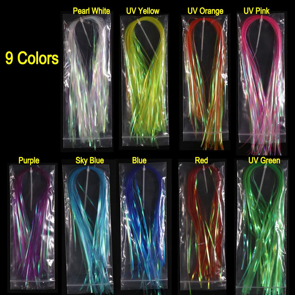 ICERIO-oropel plano estrecho brillante de Color perla de atado de moscas de 2mm de ancho, fabricación de línea de película, Material de atado de cobre John Nymph Scud - imagen 5