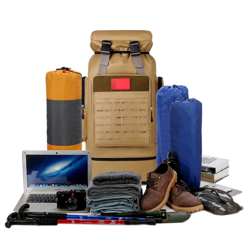 Mochila táctica de pesca expandible para senderismo, Camping, escalada, senderismo, bolsa de equipaje Molle, mochila grande para deportes de viaje al aire libre - imagen 4