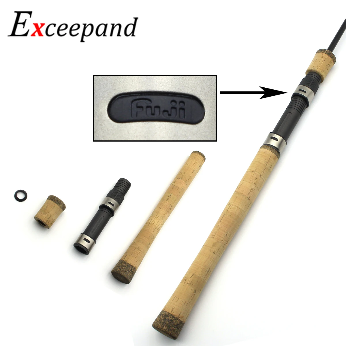 Exceepand corcho compuesto Original Fuji DPS tamaño 18 DPS asiento de carrete caña de pescar componente de construcción piezas agarre fundición larga