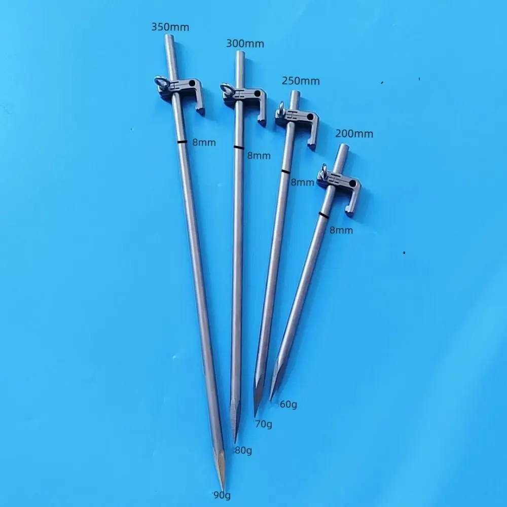 Nuevo Clavijas TC4 OutdoorTitanium 25/30/35cm ligeras 360 ° Estacas giratorias, estacas portátiles para tienda de campaña, accesorios para acampar y senderismo - imagen 2