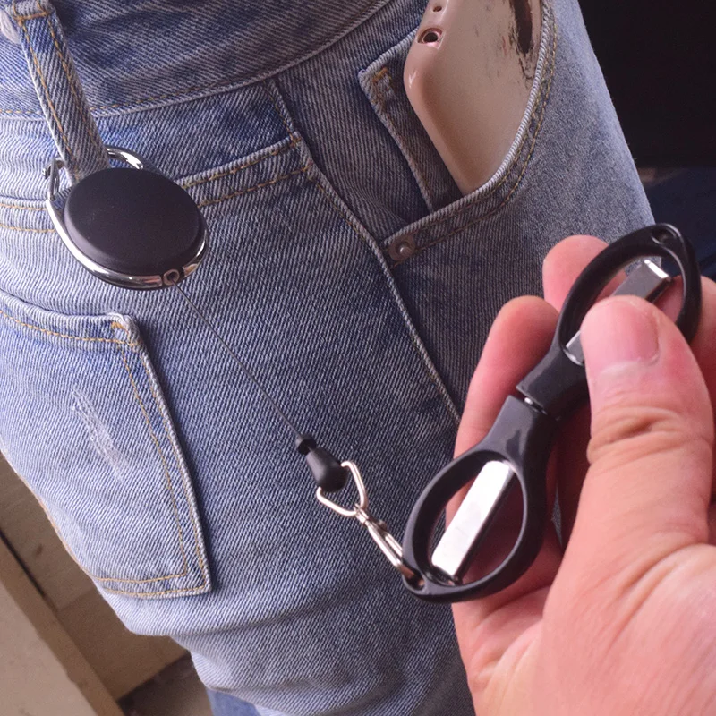 WDAIREN-Juego de tijeras de plegado rápido, hebilla telescópica, accesorios de acero inoxidable para uso en peces, línea de pesca, aparejos de corte - imagen 5