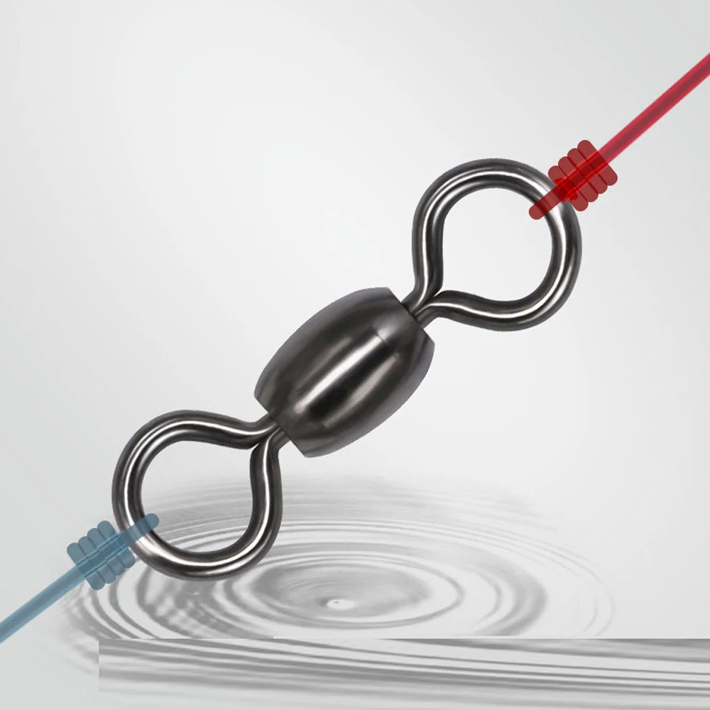 DNDYUJU 30 Uds barril de pesca giratorio grúa anzuelos conector accesorios de pesca de carpa aparejos de pesca de salmuera - imagen 4