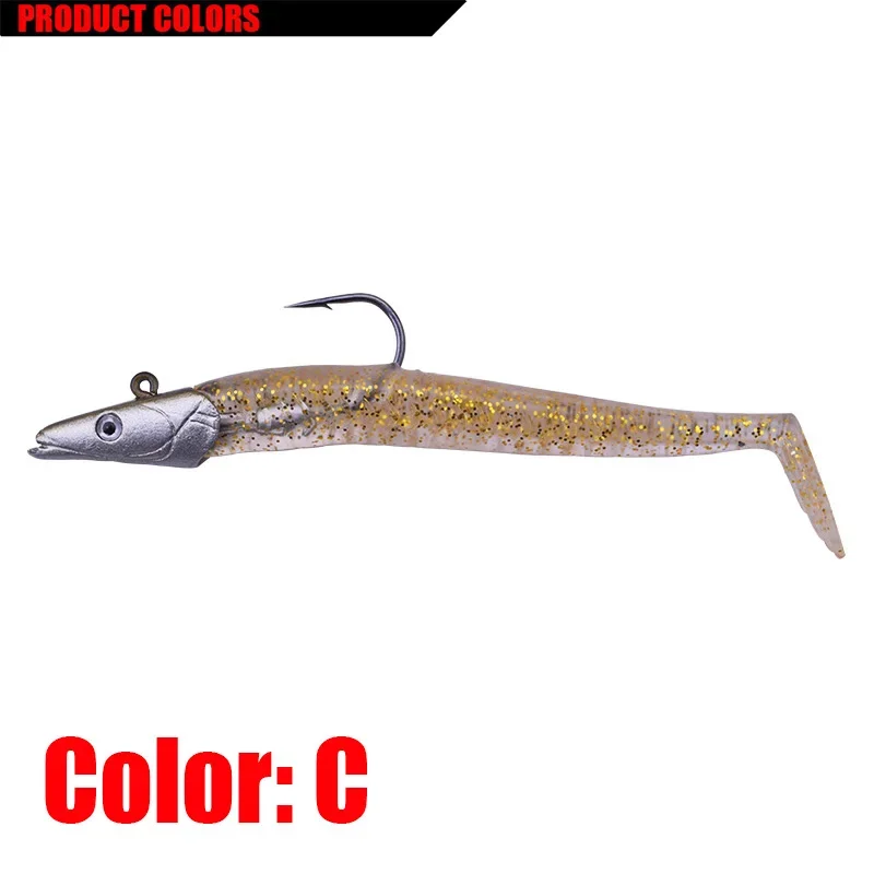 1 unidad de cebo blando con cabeza de anzuelo que se hunde, 11,5 cm, 22g, Jigging Wobblers, señuelo de pesca, cebo Artificial de Pvc con anzuelo, aparejos de pesca - imagen 4