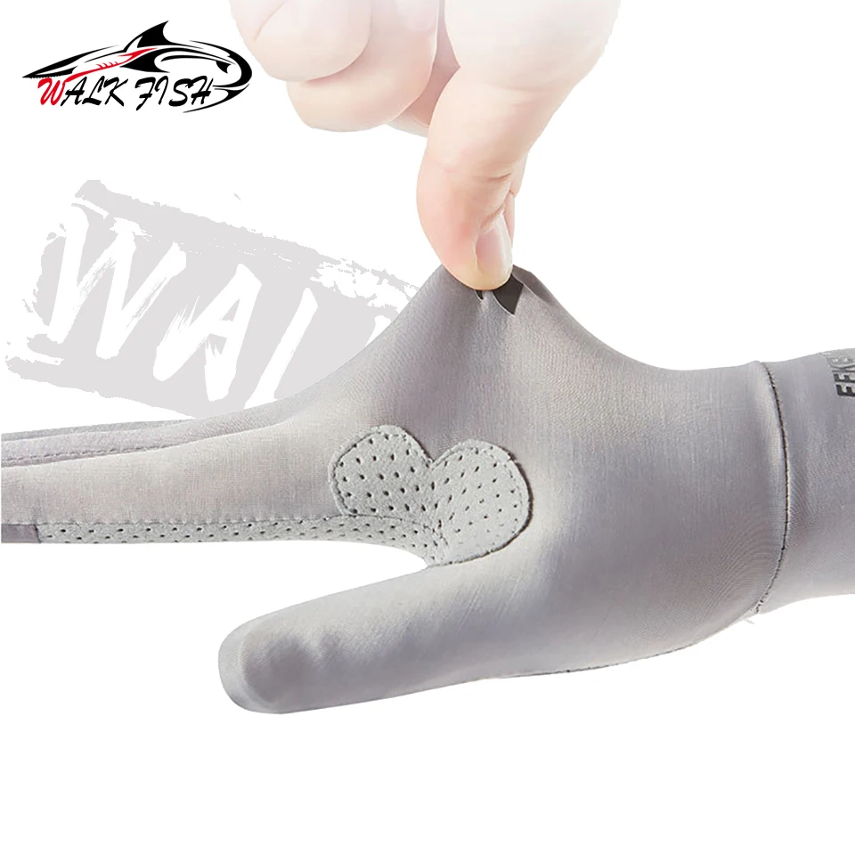 WALK FISH-guantes deportivos para exteriores, ropa de pesca de seda de hielo, resistentes al agua, antideslizantes, duraderos, para ciclismo, 1 par - imagen 3