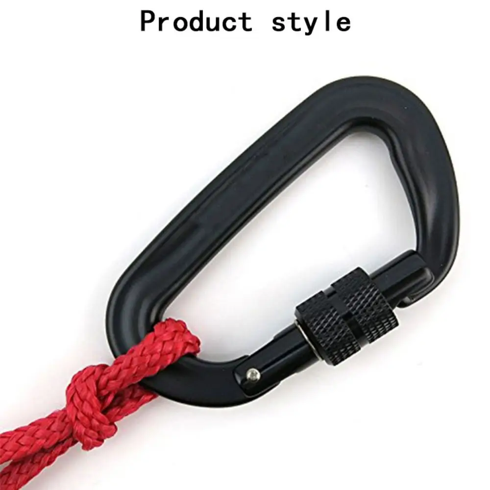 Mosquetón de seguridad profesional de 12KN, hebilla de escalada de aluminio de 10 colores, herramienta de ascenso para exteriores, equipo de protección para montañismo - imagen 4