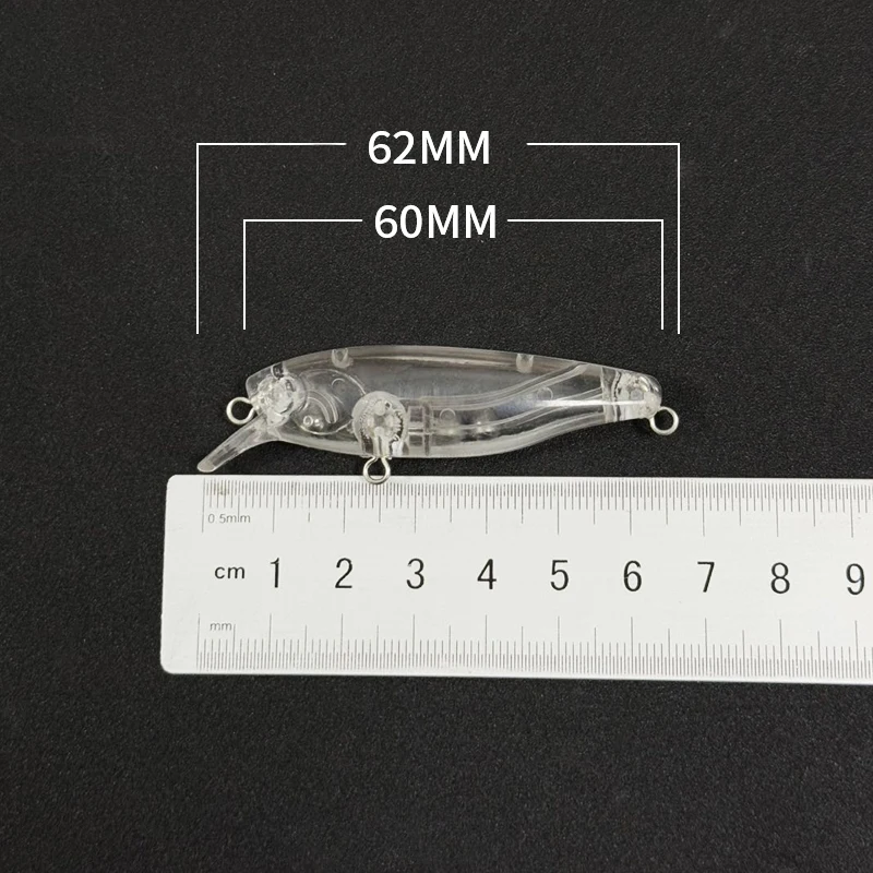 50 Uds. Señuelo de pececillo en blanco sin pintar, cebos de Pesca de pececillo suspendidos, Wobblers, cebo duro Artificial para Lucio, lubina, trucha, Jerkbait - imagen 3