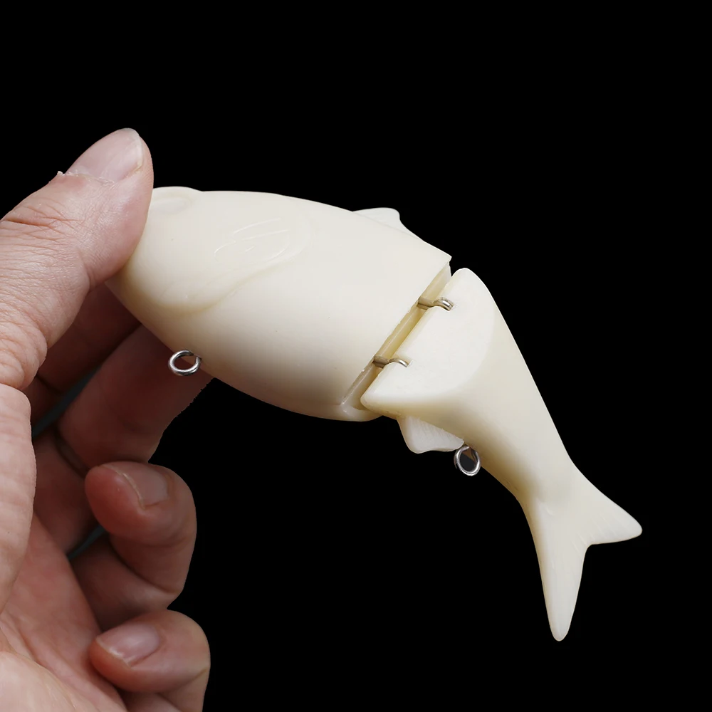 Chan'sHuang-Señuelos de Pesca artificiales en blanco, 3 piezas, 13CM, 52G, deslizadores, hundimiento sin pintar, 2 articulaciones, Swimbait - imagen 5