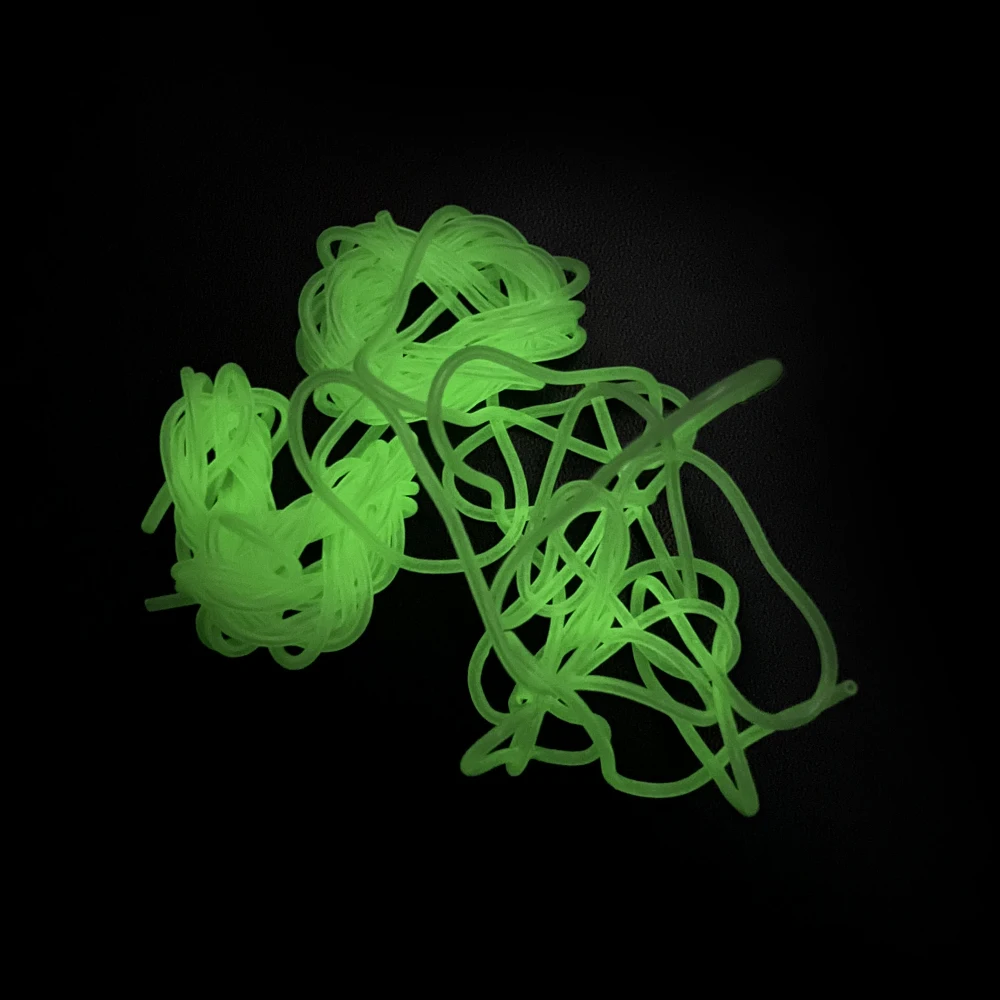 MNFT 2 m/bolsa plástico verde suave silicona noche pez manga tubo luminoso alto brillo largo aparejo de pesca tubos de señuelo - imagen 3