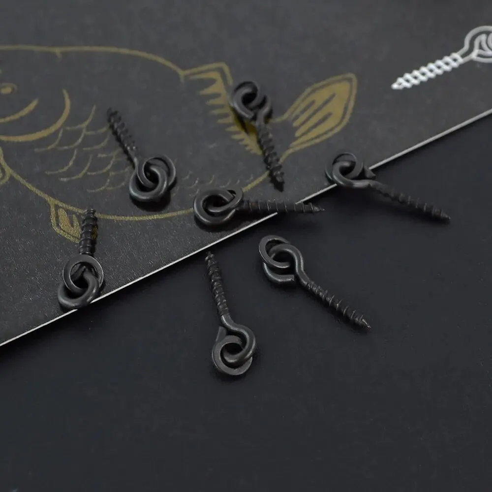 Hirisi 20 piezas pesca de carpa Boilie tornillo con anillo sólido herramienta de cebo Chod Rigs aparejos de pesca AS001 - imagen 5