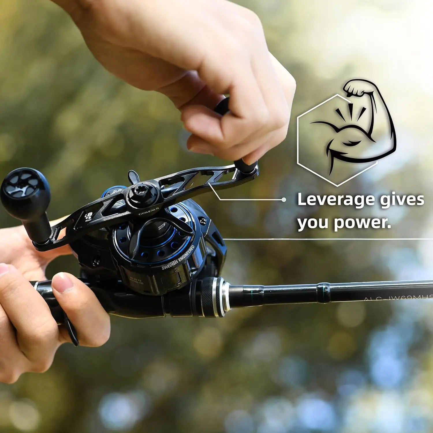 Manija de alimentación GOMEXUS para Penn Squall Star, palanca de arrastre, palanca de arrastre de viento Fathom Star, palanca de arrastre de viento - imagen 4