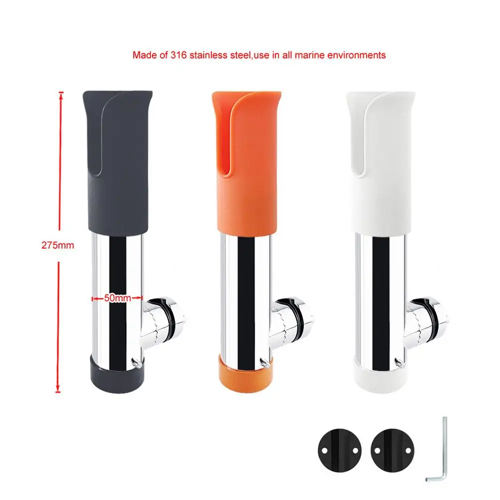 Soporte de caña de pescar giratorio de ajuste, montaje de riel de acero inoxidable 316, soporte de barra ranurada, accesorios de soporte de tubo - imagen 5