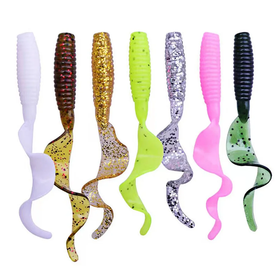 Cebo de cola larga para pesca, cebo Artificial de silicona suave, cebo falso, carpa, sábalo, Wobblers, aparejos de pesca, 12 piezas - imagen 5