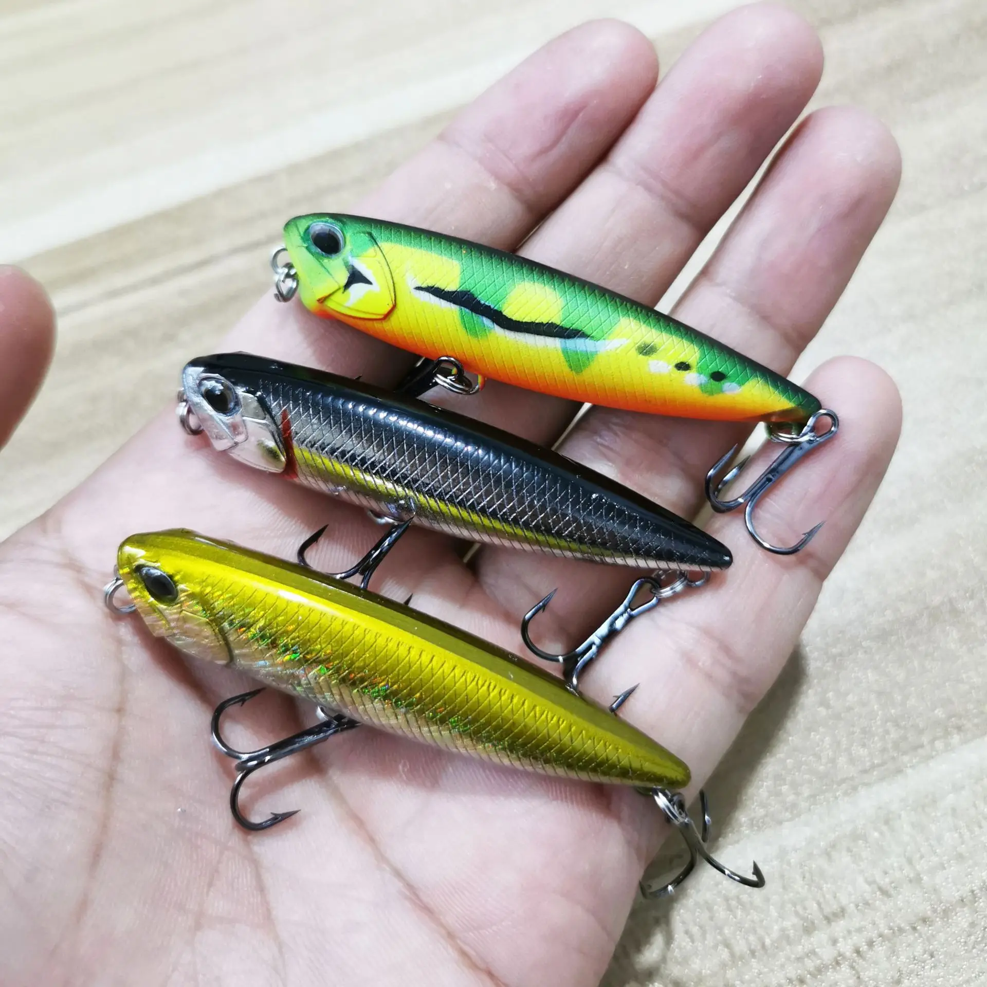 Señuelo de pesca con lápiz flotante, 65mm, 5,5g, Topwater, caminar a los perros, Swimbait de agua dulce, Wobbler para Lucio, lubina, cebos duros artificiales - imagen 2