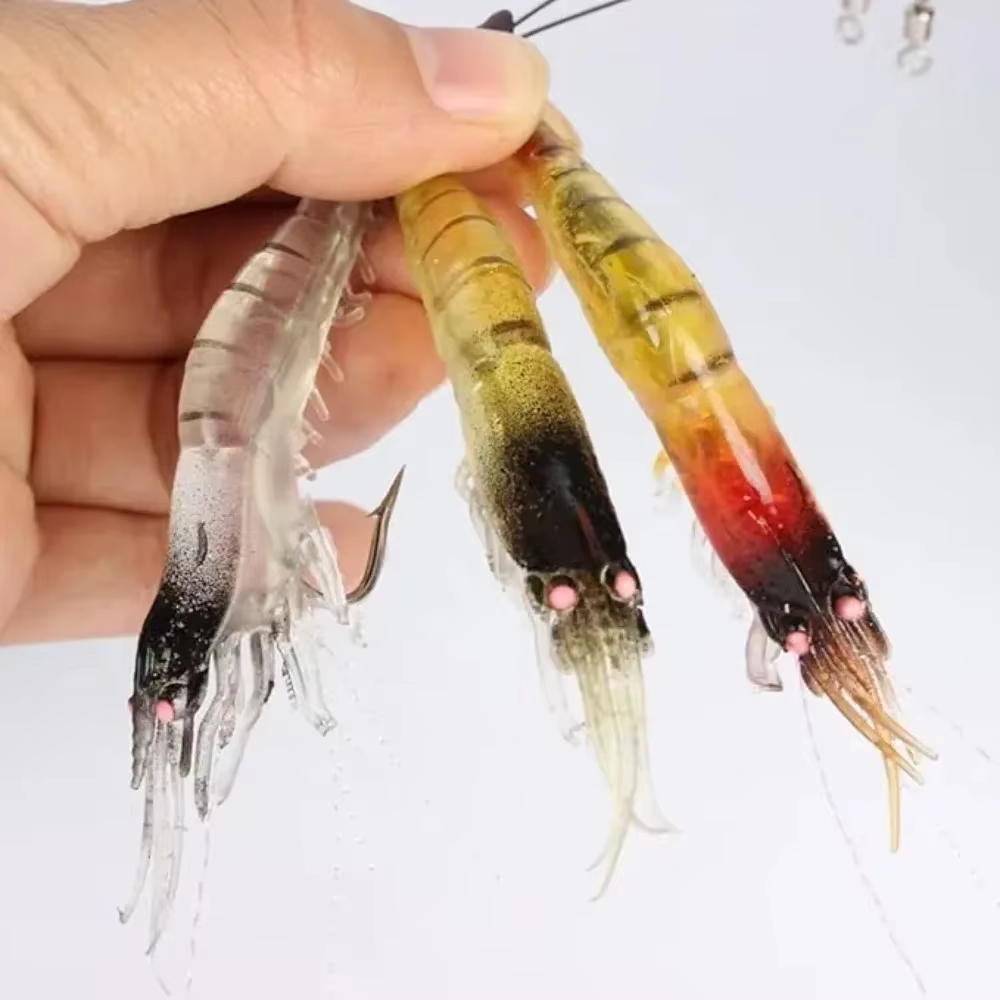 Goture Jig Head Swimbait de vinilo camarón – Señuelo pesca lubina - imagen 5