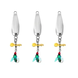 Señuelos Micro jig 3 piezas – Bucktails con hélice giratoria para pesca