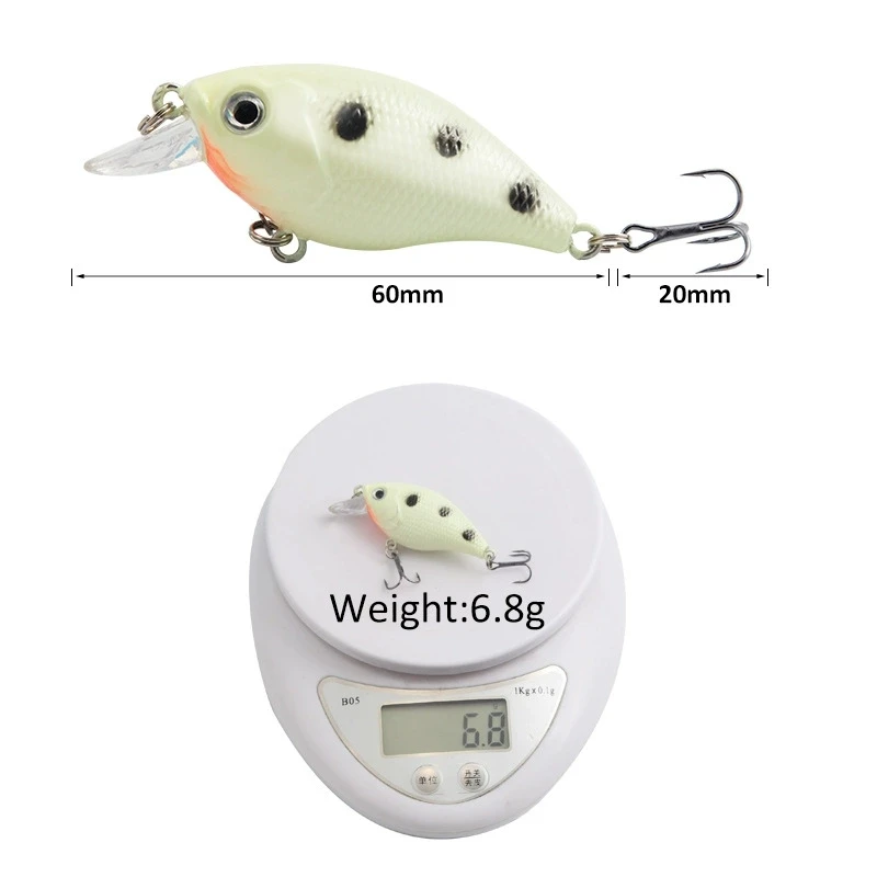 Luya Rock Fat Man Mini Crankbait señuelo duro agua dulce