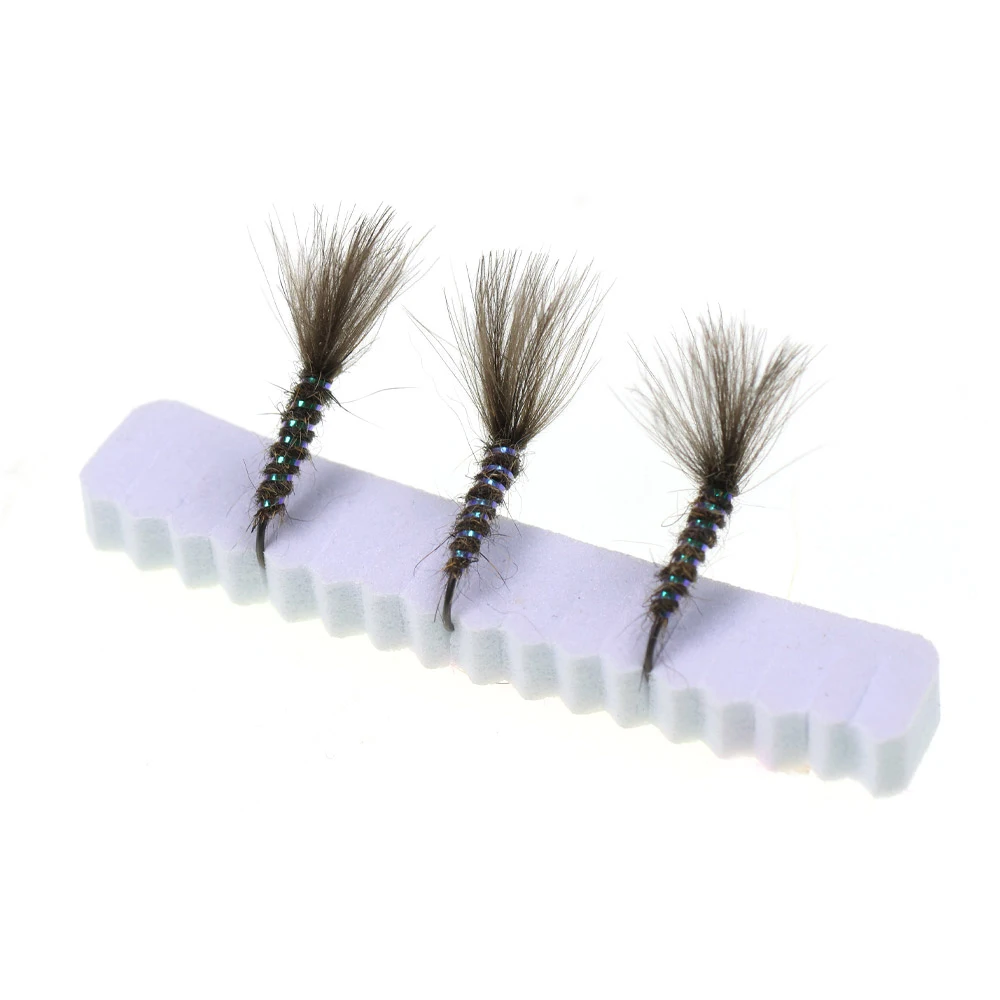 Wifreo 8 Uds gris CDC paracaídas alado moscas secas/mayfly trucha Grayling pesca con mosca señuelo Artificial cebo tamaño 16 #   14 #   Gancho de púas - imagen 5