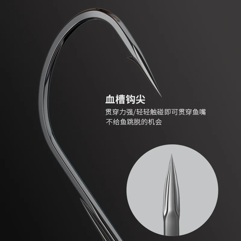 Gancho de cabeza de anzuelo NED de pesca, fuerte fuerza de tracción, anzuelos afilados de doble púas, lote de 12 piezas en oferta - imagen 5