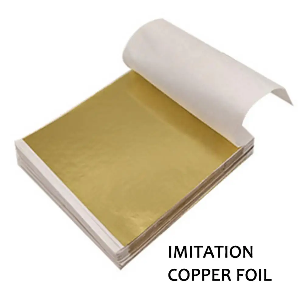 Hojas de oro brillante puro K para decoración dorada, hojas prácticas para líneas de muebles, artesanías de pared, artesanía - imagen 3
