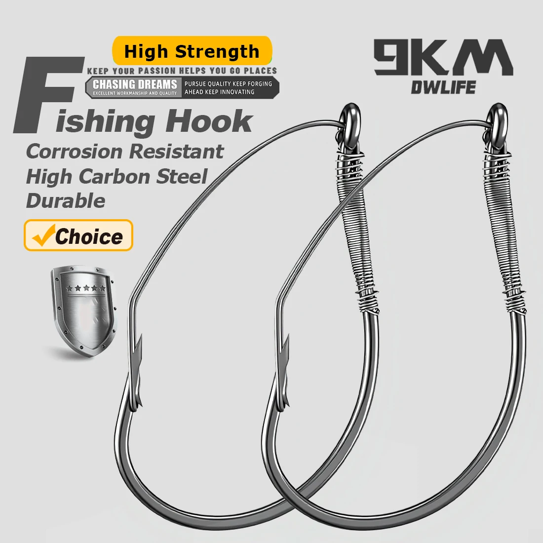 Anzuelo sin malezas de 9KM, anzuelos de aparejo loco, anzuelo de gusano, anzuelo de pesca de lubina para aparejos locos